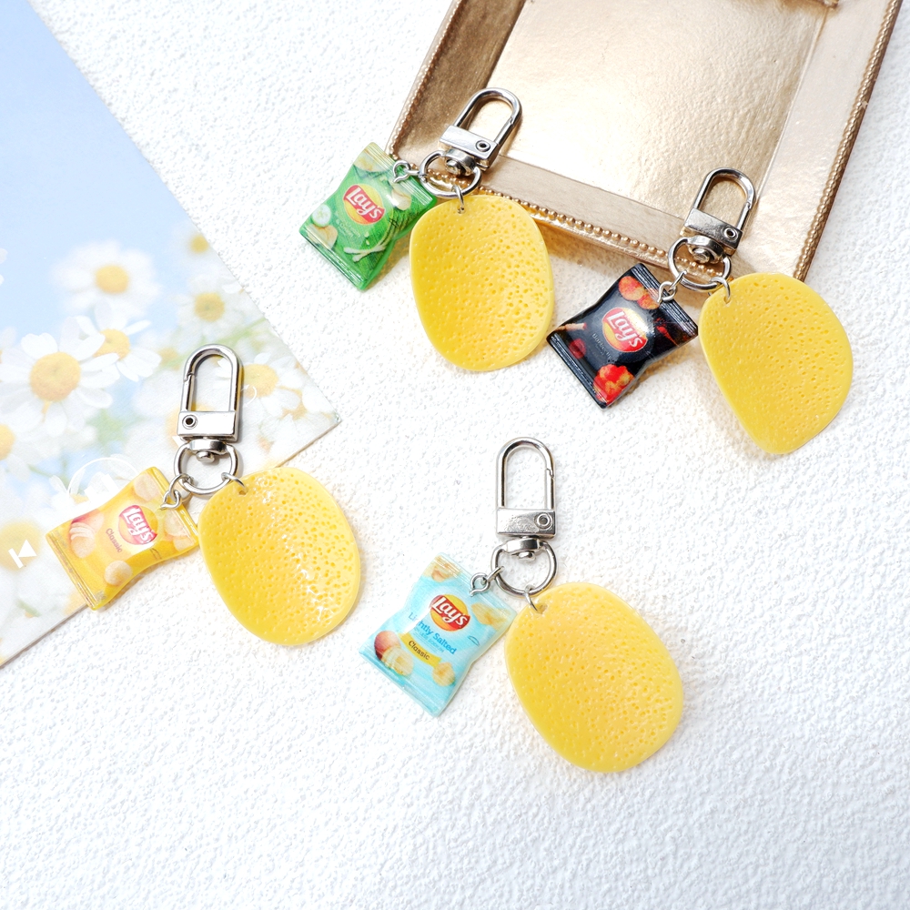 Gaming Console Keychain - 1pcs Cute Potato Chips Snacks Keychain