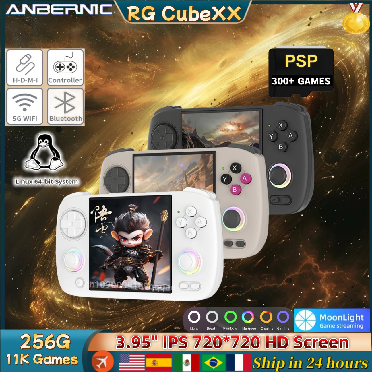 Gaming Console Bluetooth - ANBERNIC RG CubeXX Handheld Game Console