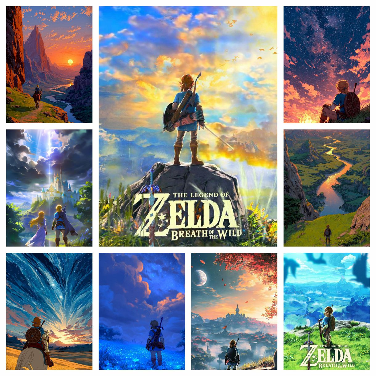 Gaming Console Zelda - Z-Zelda Travel Anime Game Landscape 5D