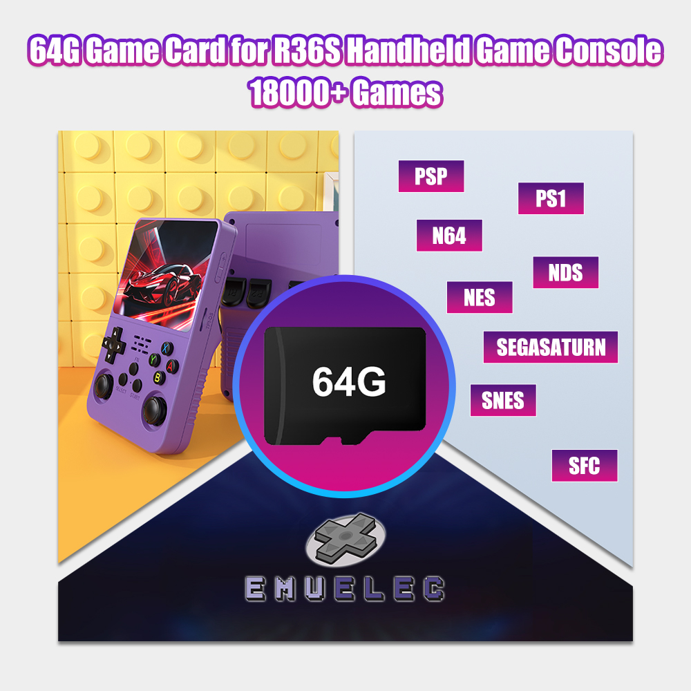 Gaming Console Psp - 64G Game TF Card for R36S