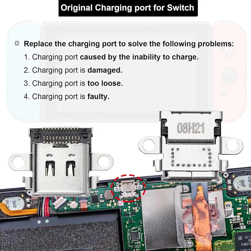Replacement Type C Port Chargi - Gaming Console Nintendo Switch บทวิจารณ์และราคา