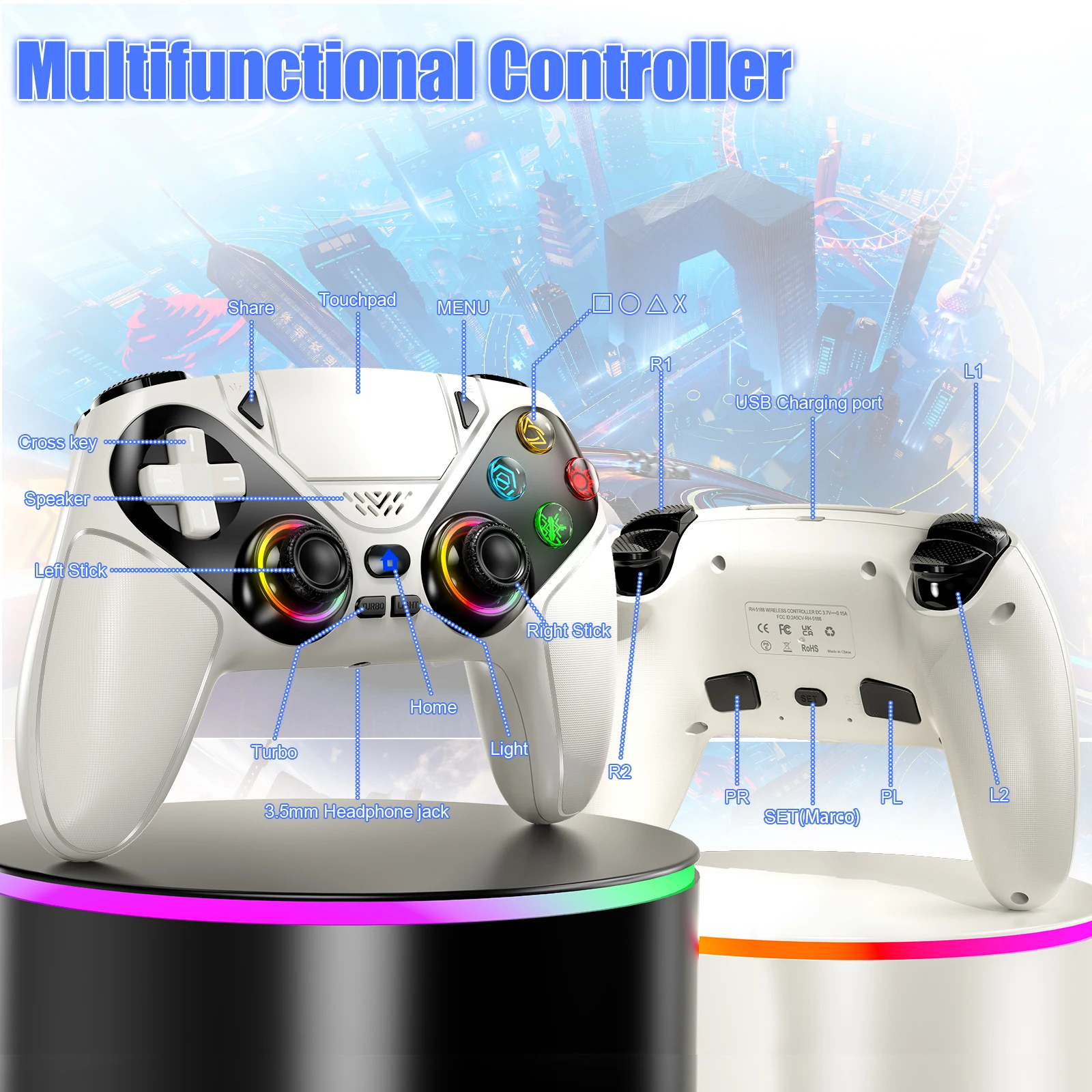 Wireless Controller Gamepad Fo - Gaming Console Bluetooth บทวิจารณ์และราคา