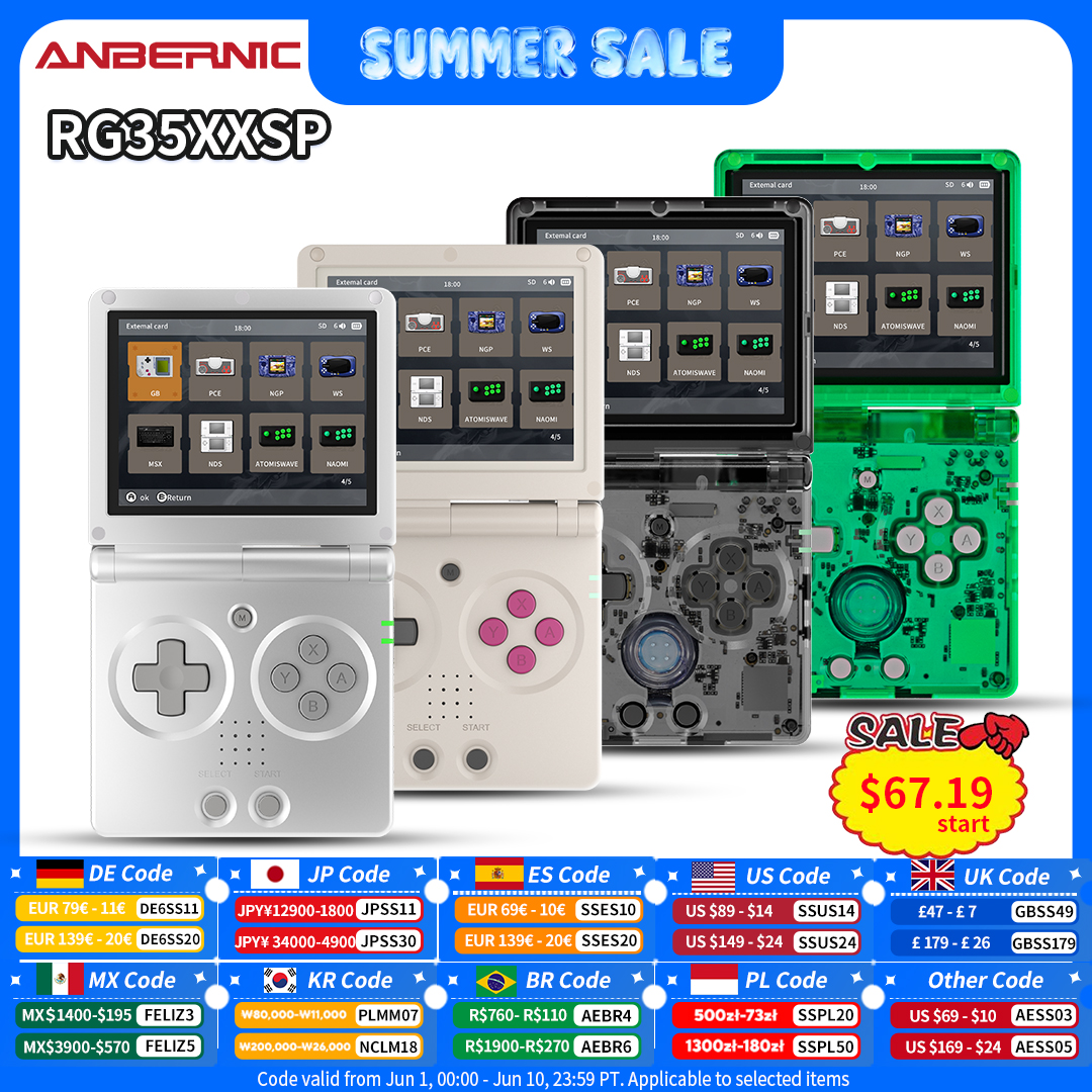 Anbernic RG35XXSP Retro Flip H - Gaming Console Bluetooth บทวิจารณ์และราคา