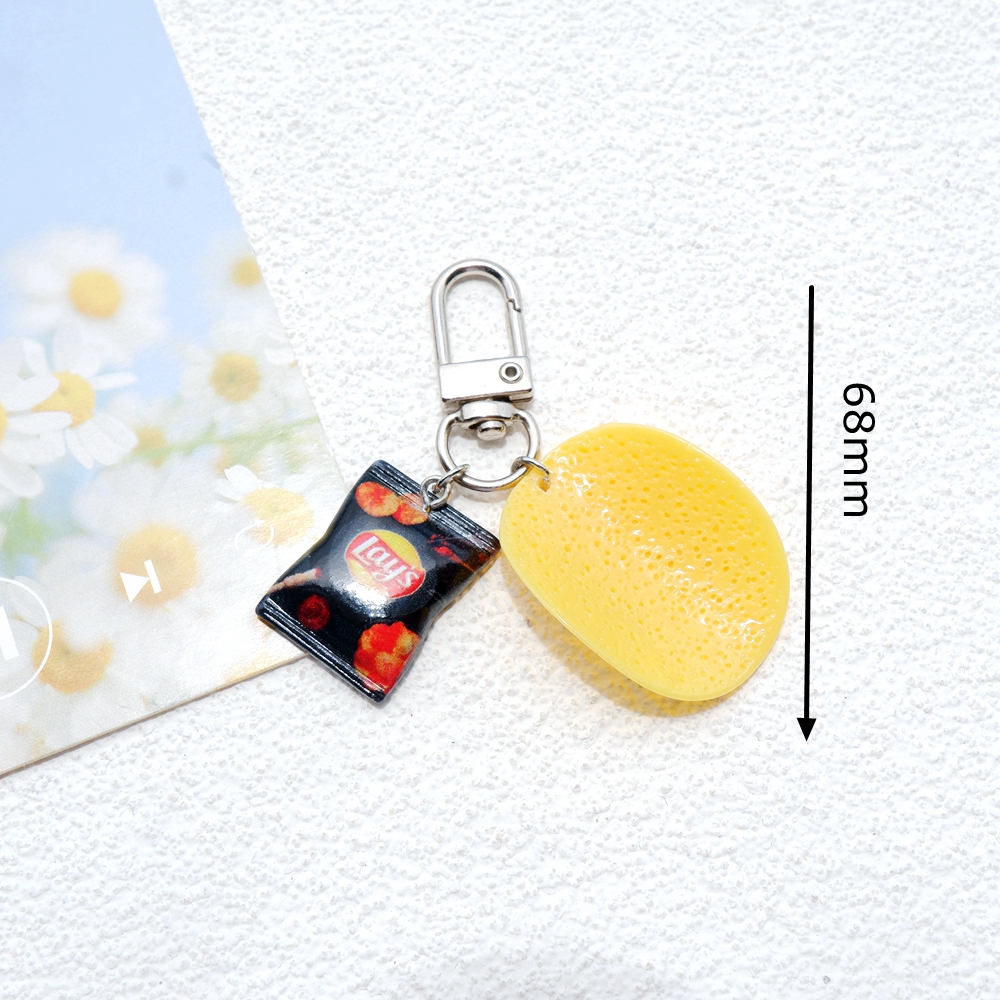 1pcs Cute Potato Chips Snacks  - Gaming Console Keychain บทวิจารณ์และราคา
