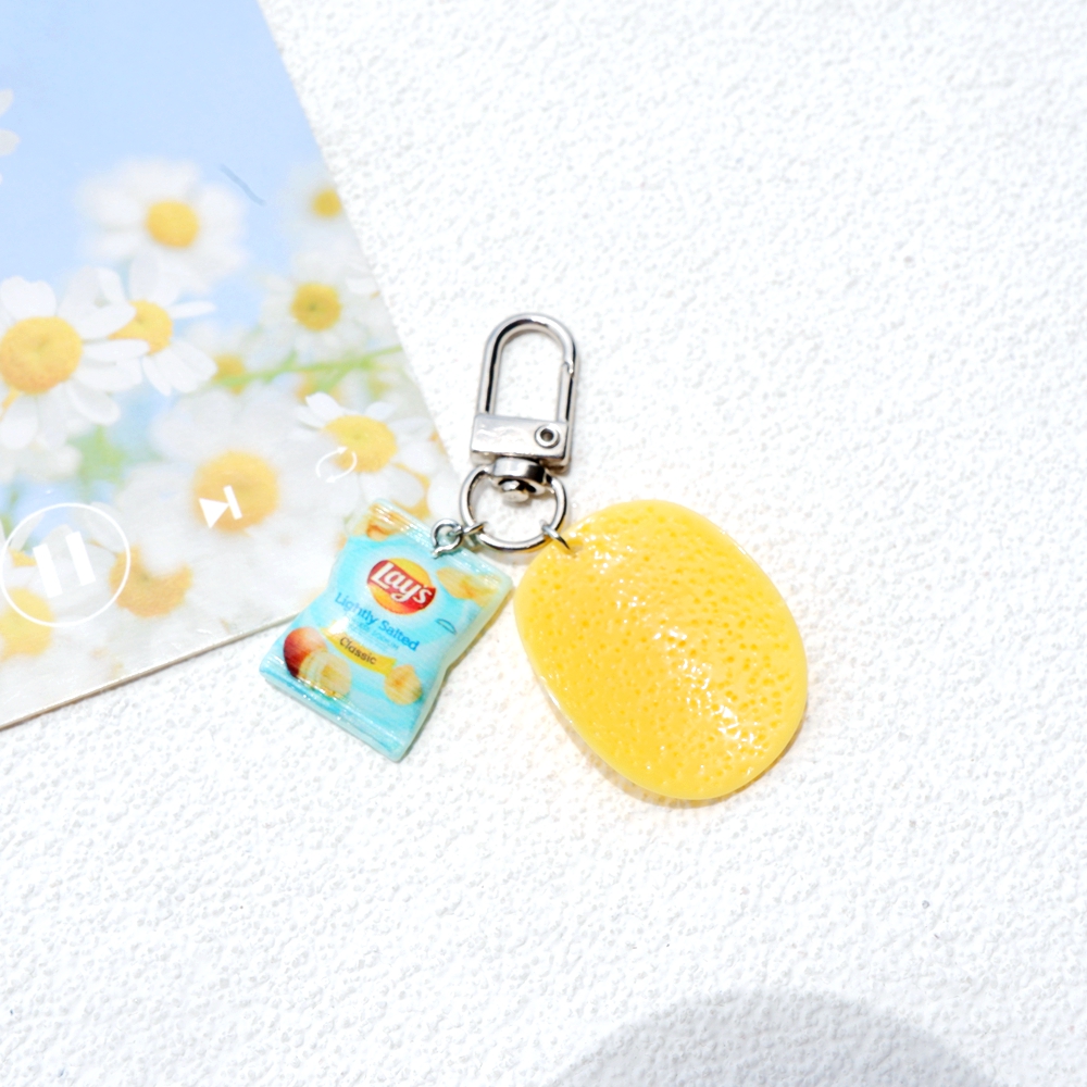 1pcs Cute Potato Chips Snacks  - Gaming Console Keychain บทวิจารณ์และราคา