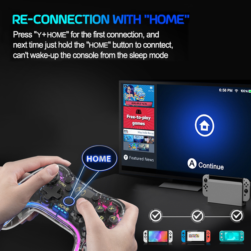 Wireless RGB Colorful console  - Gaming Console Bluetooth บทวิจารณ์และราคา