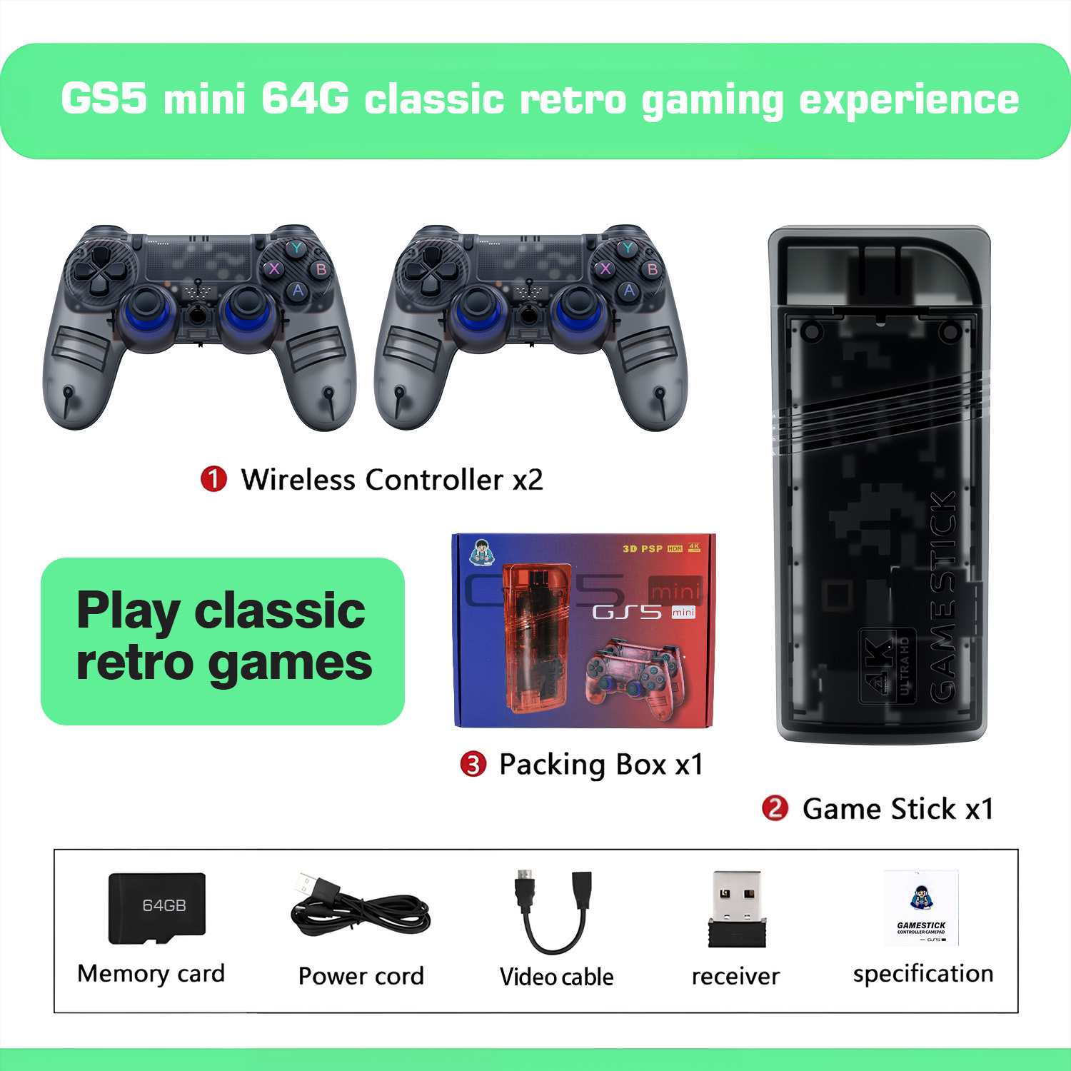 The GS5mini retro game console - Gaming Console Definition บทวิจารณ์และราคา