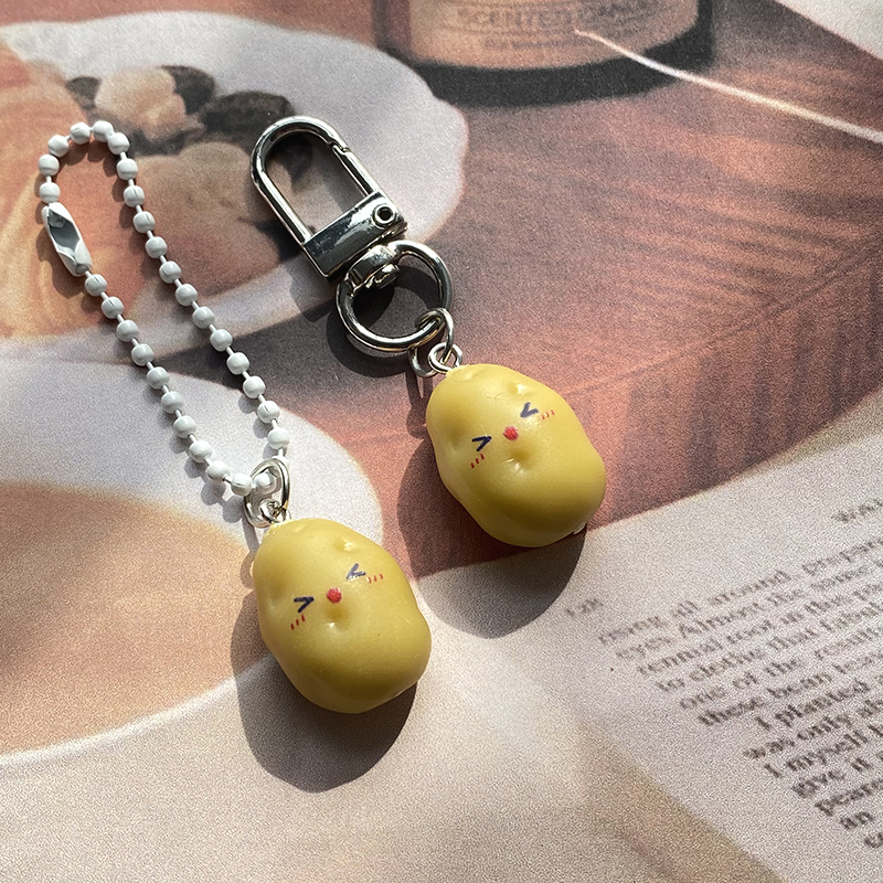 Creative Cute 3D Happy Potato  - Gaming Console Keychain บทวิจารณ์และราคา