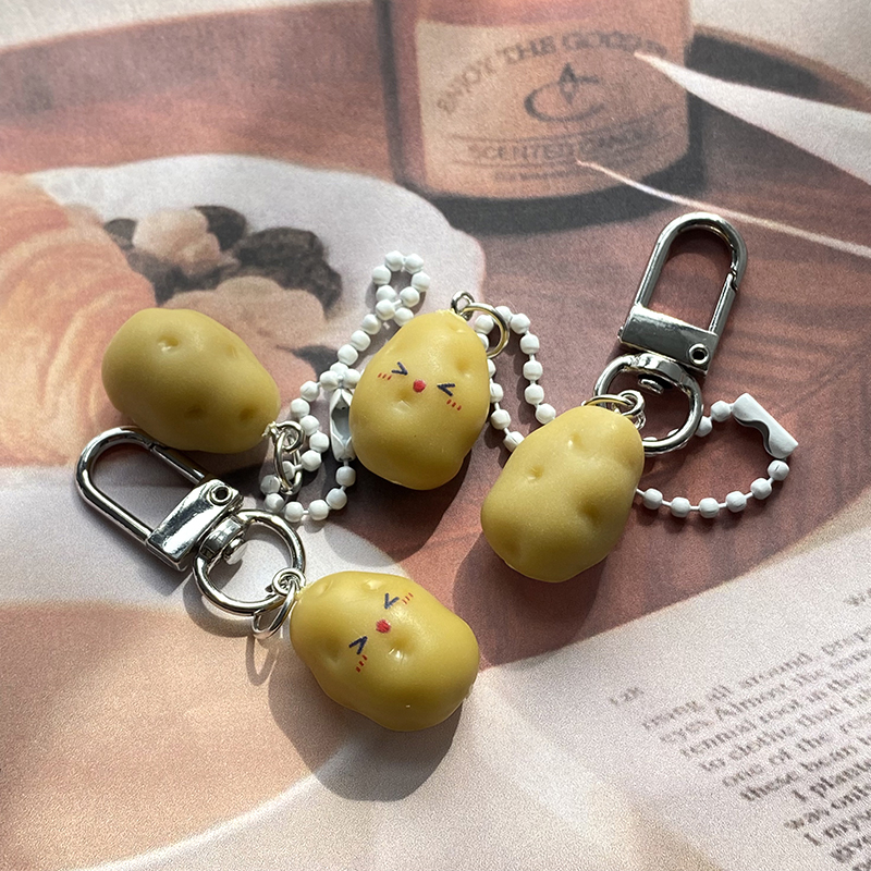 Creative Cute 3D Happy Potato  - Gaming Console Keychain บทวิจารณ์และราคา